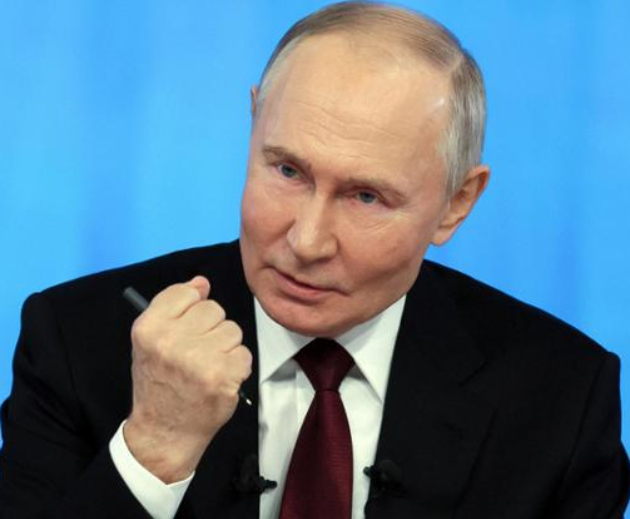 블라디미르 푸틴 러시아 대통령이 지난해 12월 19일 러시아 모스크바 고스티니 드보르에서 연례 기자회견을 진행하고 있다. [사진=AP/연합뉴스]