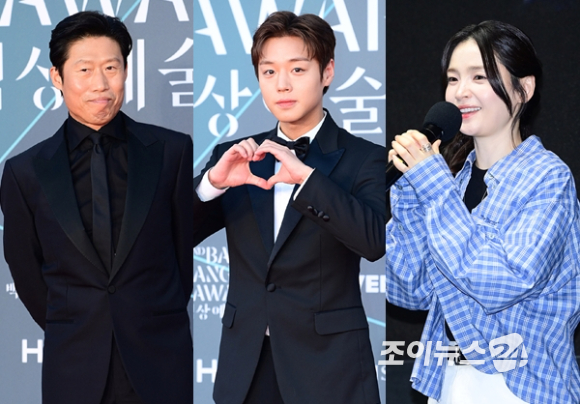 유해진, 박지훈, 전미도가 [사진=정소희 기자]
