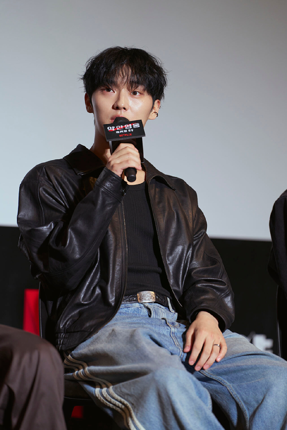 배우 박지훈이 '약한영웅 홈커밍 GV'에 참석해 팬들을 만나고 있다. [사진=넷플릭스]