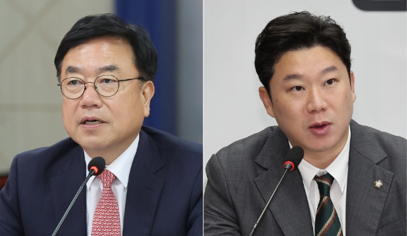 국민의힘 서범수&middot;진종오 의원 [사진=연합뉴스]