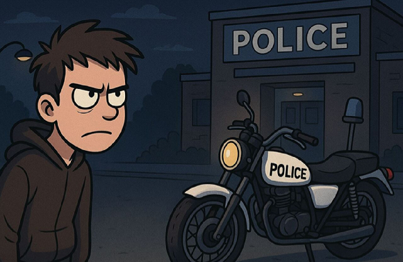 경찰서와 파출소에 보관 중이던 압수품인 오토바이가 2차례나 도난당하는 사건이 발생했다. 챗GPT 생성 이미지. [사진=챗GPT]