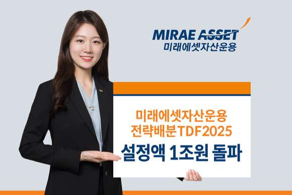 미래에셋자산운용은 자사의 타깃데이트펀드(TDF) 상품 '미래에셋전략배분TDF2025혼합자산자투자신탁'이 설정액 1조원을 돌파했고 21일 밝혔다. [사진=미래에셋자산운용]