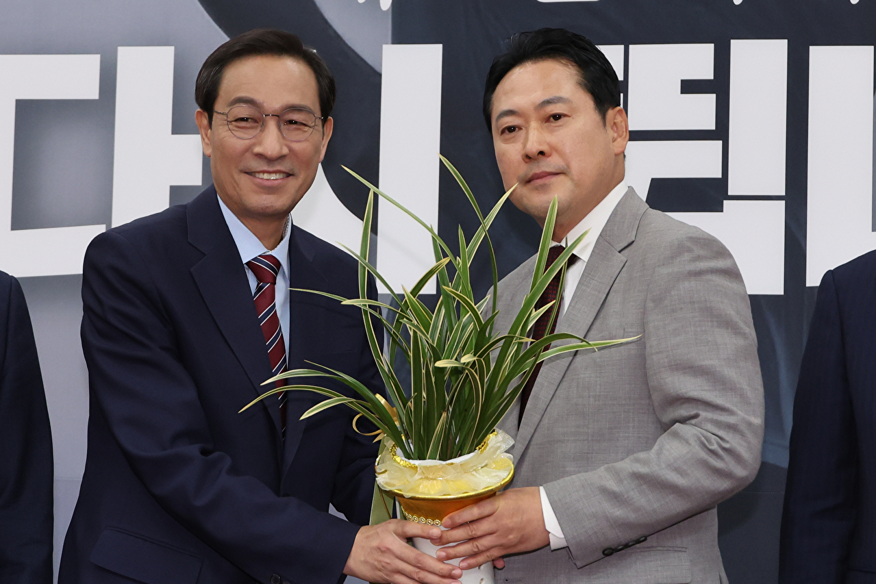 이재명 대통령이 26일(현지시간) 미국 필라델피아의 한화 필리조선소에서 열린 '스테이트 오브 메인'호 명명식에 참석해 있다. 2025.8.27 [사진=연합뉴스]