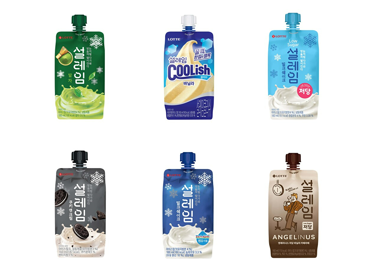 설레임 6종 라인업. [사진=롯데웰푸드 제공]