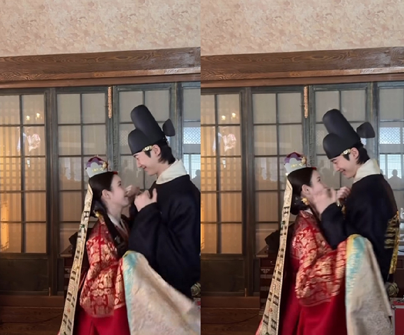 아이유♥변우석, 난리난 혼례복 댄스 챌린지...귀엽고 사랑스럽고 다 했네 '역대급 케미'