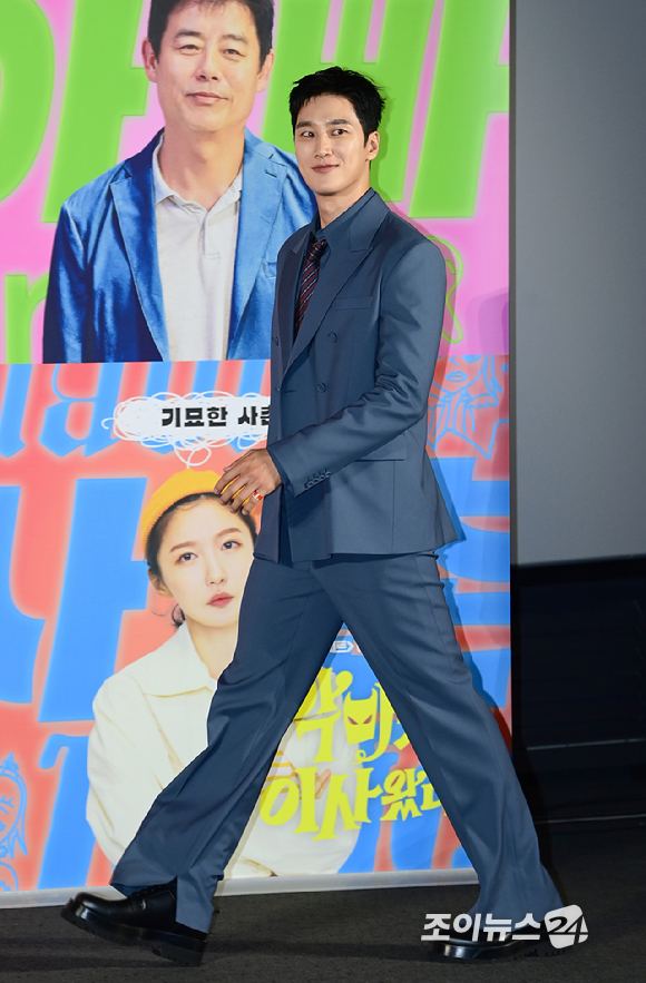 배우 안보현이 9일 오전 서울 CGV 용산아이파크몰에서 열린 영화 '악마가 이사왔다'(감독 이상근) 제작보고회에 참석하고 있다. [사진=정소희 기자]