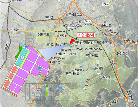 전주 탄소소재 국가산업단지 위치도 [사진=LH]