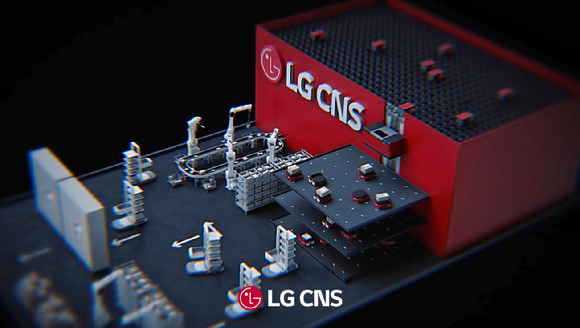 LG CNS의 주요 사업영역 중 하나인 스마트물류를 주제로 한 TV광고 1편 '도심물류센터(MFC)'편. AI분류로봇, AI피킹로봇, 최적화 알고리즘 등 LG CNS 스마트물류 DX기술을 소개하는 장면. [사진=LG CNS]