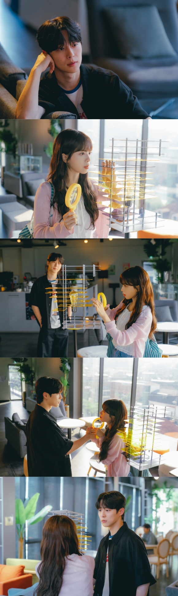 '우주를 줄게' 노정의, 배인혁이 연기 호흡을 맞추고 있다. [사진=tvN]