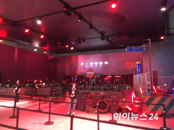 지스타 2025 메인 스폰서를 맡은 엔씨소프트 부스. [사진=문영수 기자]