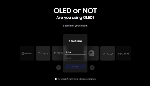 삼성디스플레이가 론칭한 'OLED 파인더' 사이트 [사진=삼성디스플레이 ]