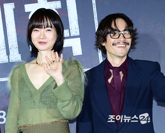 배우 배두나와 류승범이 26일 오후 서울 용산구 몬드리안 서울에서 열린 쿠팡플레이 시리즈 '가족계획' 제작발표회에 참석하고 있다. [사진=정소희 기자]