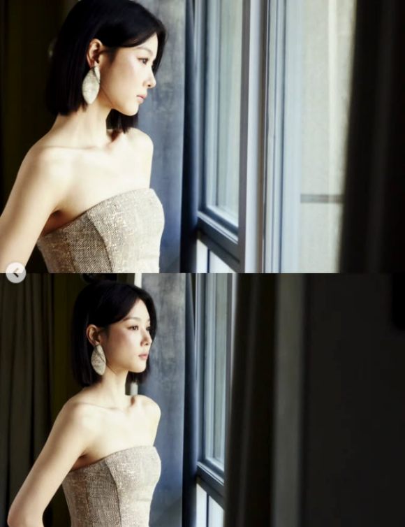 김유정, 우아미 폭발한 오프숄더 드레스 자태...명품 쇄골라인 '눈길'