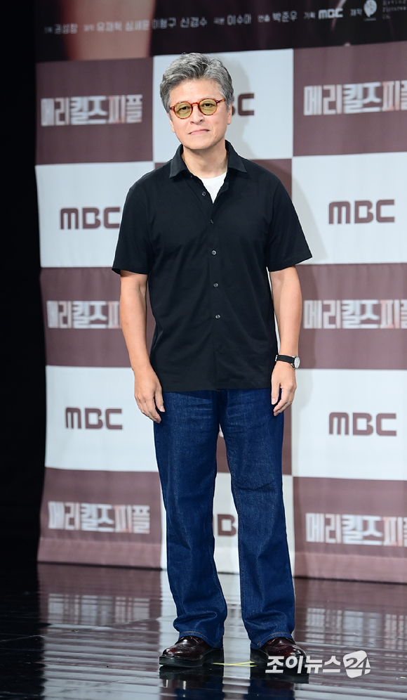 배우 권해효가 31일 오전 서울 마포구 상암동 MBC에서 열린 MBC 새 금토드라마 '메리 킬즈 피플' 제작발표회에 참석하고 있다. [사진=정소희 기자]