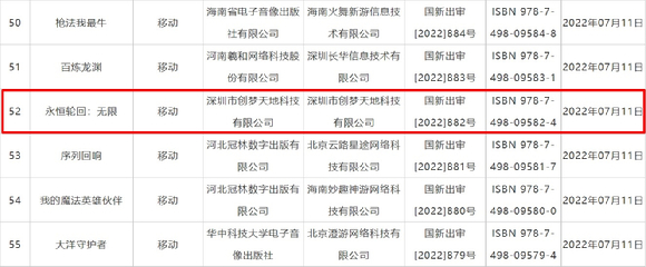 내자판호를 발급받은 '이터널 리턴: 인피니트'. [사진=중국국가신문출판서]