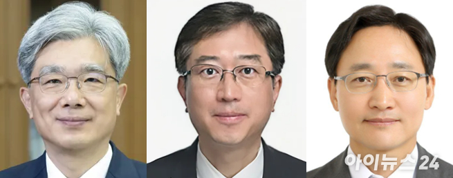 왼쪽부터 김상환 헌법재판소장 후보자, 오영준 헌법재판관 후보자, 임광현 국세청장 후보자 [사진=대통령실]