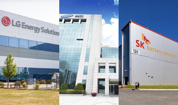 LG에너지솔루션, 삼성SDI, SK온 건물 전경. [사진=각 사]