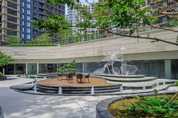 래미안 원펜타스 선큰 정원 전경. [사진=삼성물산 건설부문]