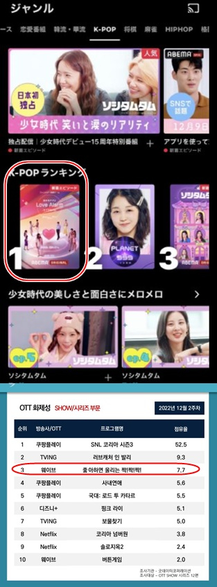 웨이브 새 오리지널 예능 '좋아하면 울리는 짝!짝!짝!' 3회 미리보기 [사진=웨이브 ]