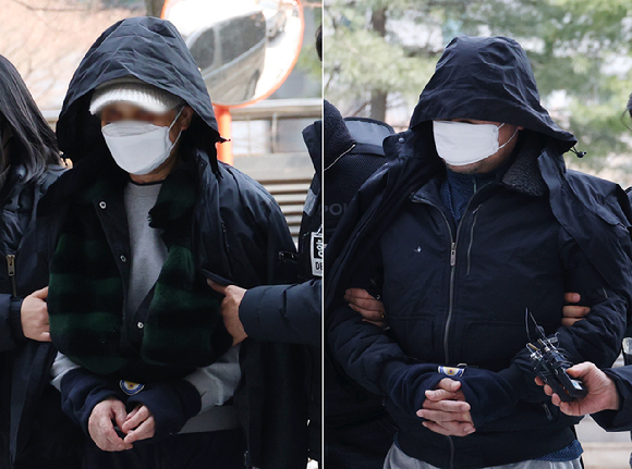 90대 노모를 살해한 혐의를 받는 60대 딸이 지난 26일 오후 구속 전 피의자 심문(영장실질심사)을 받기 위해 인천지법으로 들어서고 있다. [사진=연합뉴스]