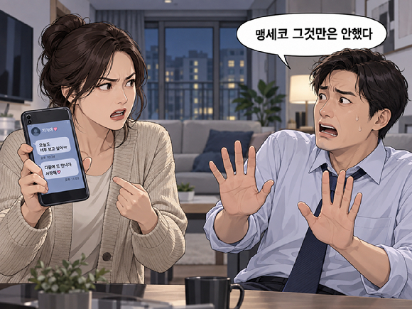 지난 14일 YTN라디오 '조인섭 변호사의 상담소'에는 헬스장에 다니는 남편이 여성 트레이너와 외도한 사실을 알게 된 여성 A씨의 사연이 소개됐다. 그림은 챗GPT로 생성한 인공지능(AI) 이미지. [이미지=챗GPT]