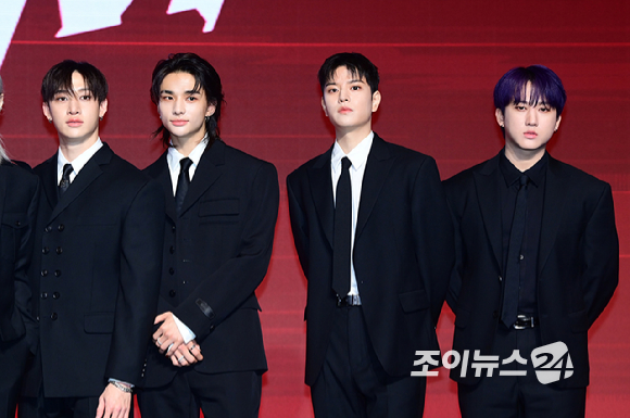 그룹 스트레이 키즈(Stray Kids)가 19일 오전 서울 영등포구 여의도 콘래드 호텔에서 열린 새 미니 앨범 'ATE'(에이트) 발매 기념 기자간담회에 참석하고 있다. [사진=정소희 기자]