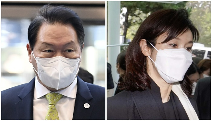 이혼 소송 중인 최태원(왼쪽) SK그룹 회장과 노소영 아트센터 나비 관장. [사진=아이뉴스24 포토 DB]