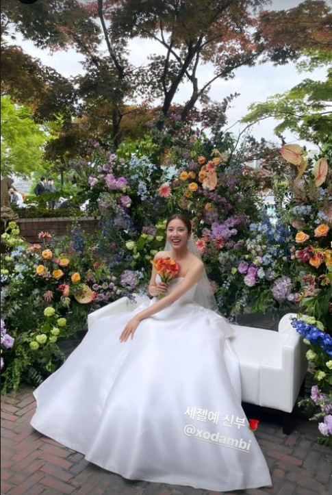 모델 강승현이 손담비, 이규혁의 결혼을 축하했다.  [사진=강승현 인스타그램]