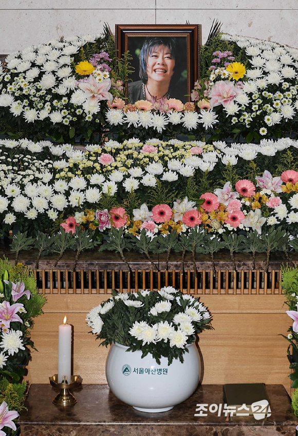 가수 옥희(본명 김광숙)의 빈소가 21일 오후 서울 송파구 서울아산병원 장례식장 22호에 마련되어 있다. 2026.06.21 [사진=사진공동취재단]