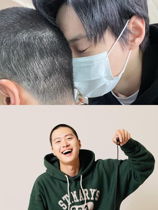 도영이 입대를 앞둔 친형 공명의 사진을 공개했다. [사진=도영 인스타그램]