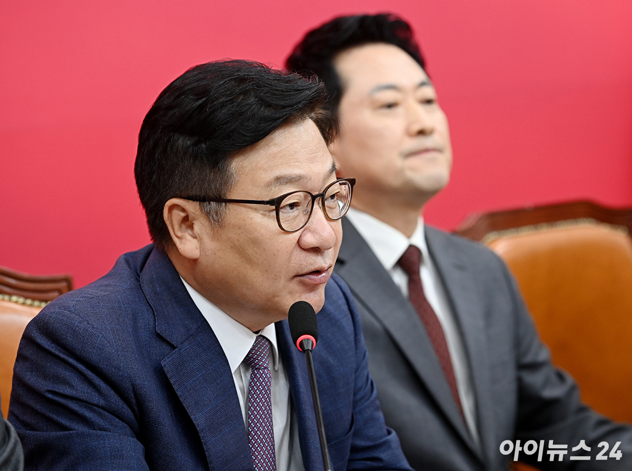 정점식 국민의힘 원내대표가 31일 서울 여의도 국회에서 열린 최고위원회의에서 발언하고 있다. [사진=곽영래 기자]