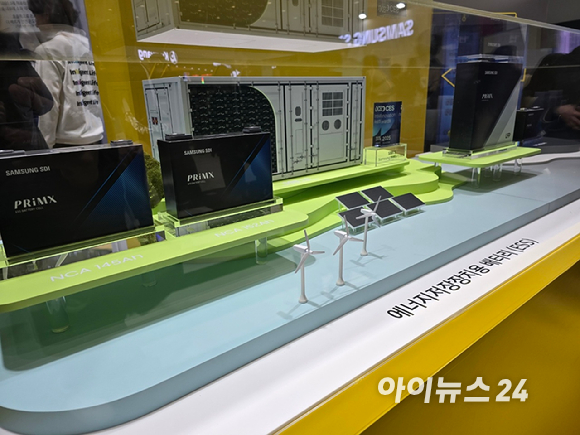 삼성SDI의 에너지저장장치(ESS)용 배터리. [사진=김종성 기자]