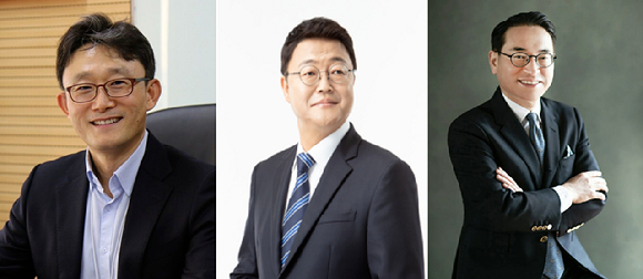KT 이사후보추천위원회(위원장 김용헌)는 지난달 16일까지 접수된 사내·외 대표이사 후보군을 대상으로 서류 심사와 비대면 면접을 실시한 결과 3명의 심층면접 대상자를 선정했다고 9일 밝혔다. 사진은 왼쪽부터 박윤영, 주형철, 홍원표 후보.