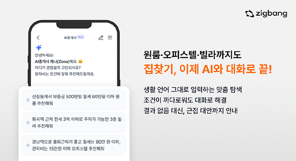 직방은 데이터와 AI 기술을 접목해 부동산 산업의 디지털 전환을 추진하고 있다고 20일 밝혔다. [사진=직방]