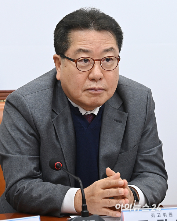 조광한 국민의힘 최고위원이 5일 서울 여의도 국회에서 열린 최고위원회의에 참석하고 있다. [사진=곽영래 기자]