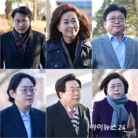 국민의힘 의원들이 13일 오전 서울 종로구 헌법재판소에서 열리는 탄핵 심판 8차 변론기일에 참석하고 있다. [사진=곽영래 기자]