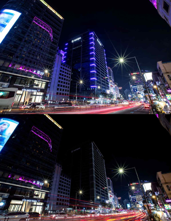 글로벌 환경보호 캠페인 '어스아워(Earth Hour)'에 동참해 1시간 소등을 한 한진빌딩 전경. [사진=한진]
