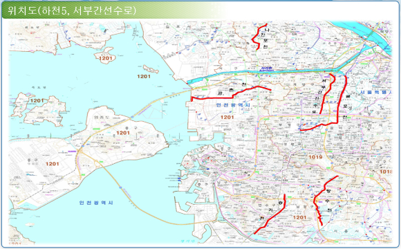 인천시 하천 위치도 [사진=인천시]