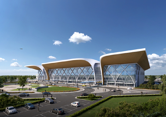 우르겐치공항 신규 여객터미널 조감도. [사진=인천국제공항공사]