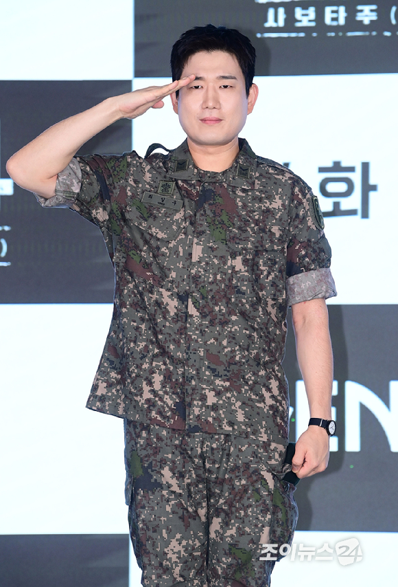 배우 남태우가 24일 오후 서울 구로구 신도림동 더세인트에서 열린 ENA 새 월화드라마 '신병4 : 사보타주' 제작발표회에 참석하고 있다. [사진=정소희 기자]