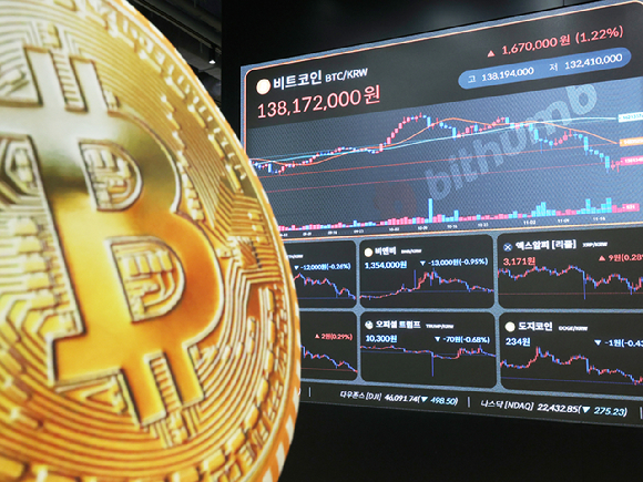 사진은 서울 강남구 빗썸 라운지 전광판. [사진=연합뉴스]