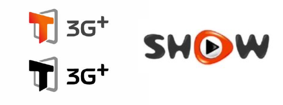 SK텔레콤 T 3G+와 KTF 쑈(SHOW) 로고 [사진=각사]
