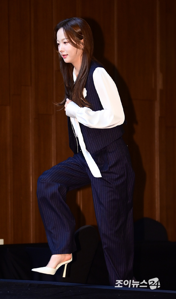 가수 솔지가 11일 오전 서울 마포구 상암동 스탠포드호텔 서울에서 열린 MBN 서바이벌 예능 '현역가왕3' 기자간담회에 참석하고 있다. [사진=정소희 기자]