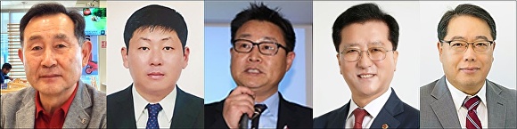 2024 자랑스러운 한남인상 선정자들(왼쪽부터) 박원용(해외), 김지훈(언론), 신동우(문화출판), 조원휘(정치), 최남영(목회선교) 씨[사진=한남대]