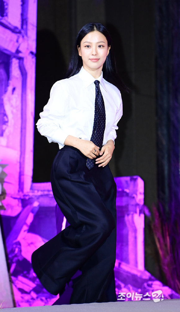 배우 고민시가 17일 오전 서울 종로구 JW 메리어트 동대문에서 열린 넷플릭스 오리지널 시리즈 '스위트홈 시즌3' 제작발표회에 참석하고 있다. [사진=정소희 기자]