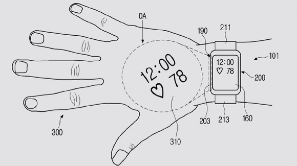 삼성전자 스마트워치 프로젝터 특허 [사진=GSM아레나]
