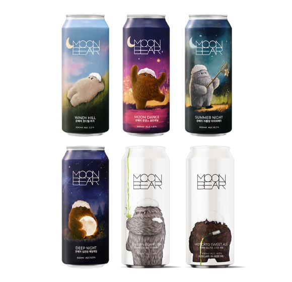 문베어 수제맥주 6종. [사진=교촌에프앤비]