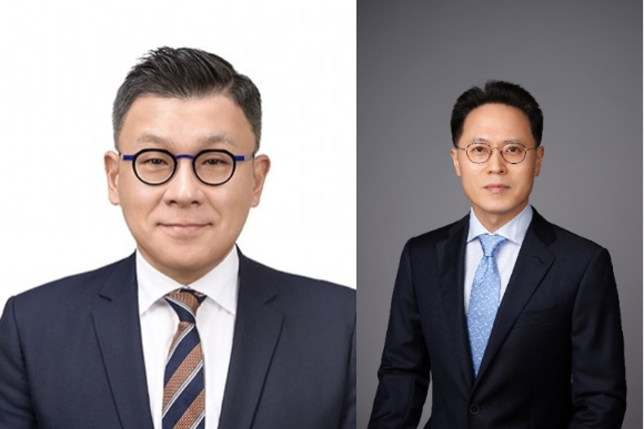송용진(왼쪽) 두산에너빌리티 COO 사장, 박상현 두산에너빌리티 CFO 부회장. [사진=두산에너빌리티]