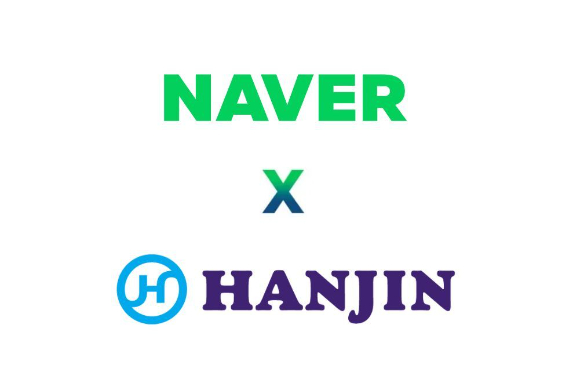 네이버, 한진 각 CI [사진=한진]