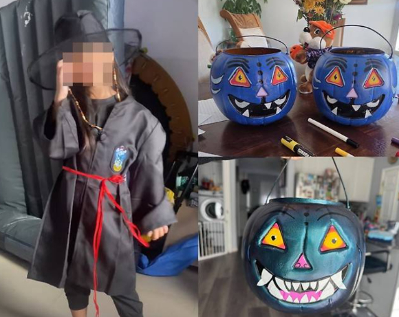 핼러윈 코스튬으로 케데헌이 전 세계적으로 큰 인기를 끌고 있다. 사진은 헌트릭스 코스튬. [사진=Spirit Halloween]